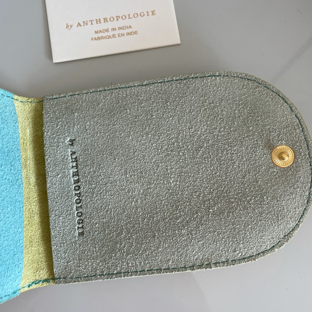 NWT Anthropologie Suede Card Holder